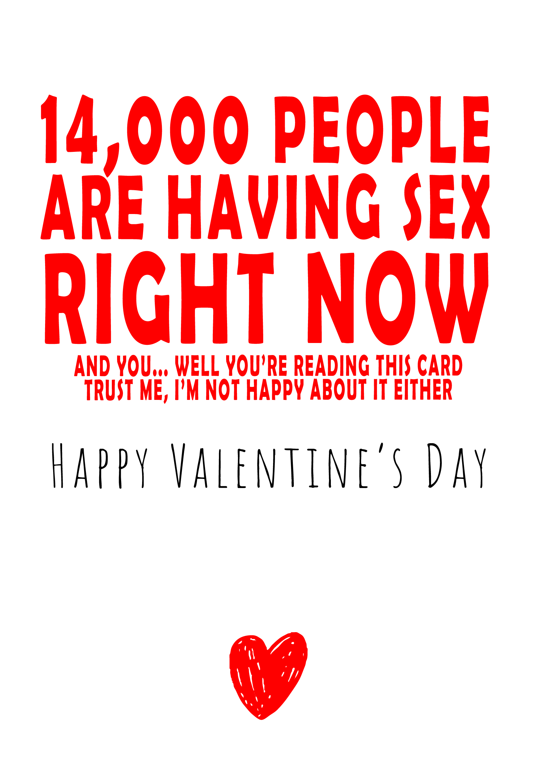 14,000 People Valentine's Card