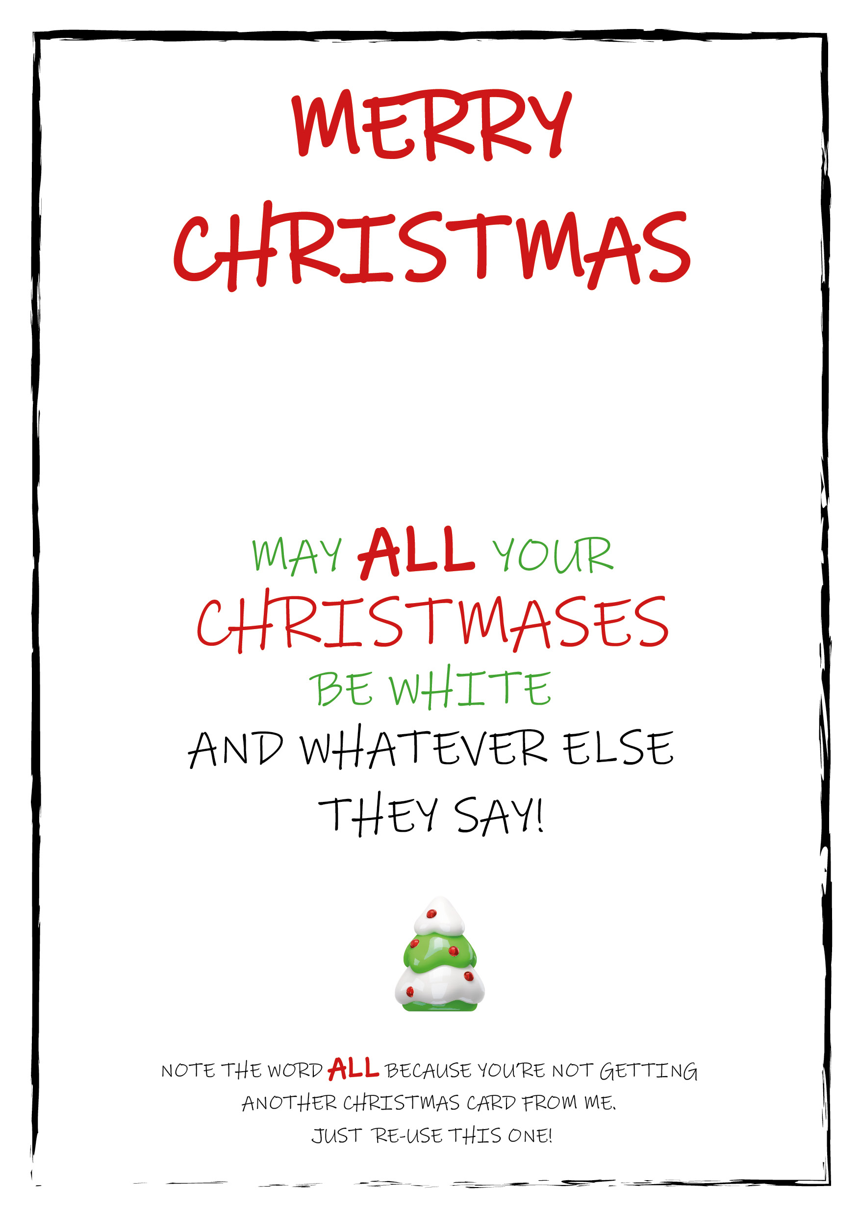 May All Your Christmases Personalised Christmas Card