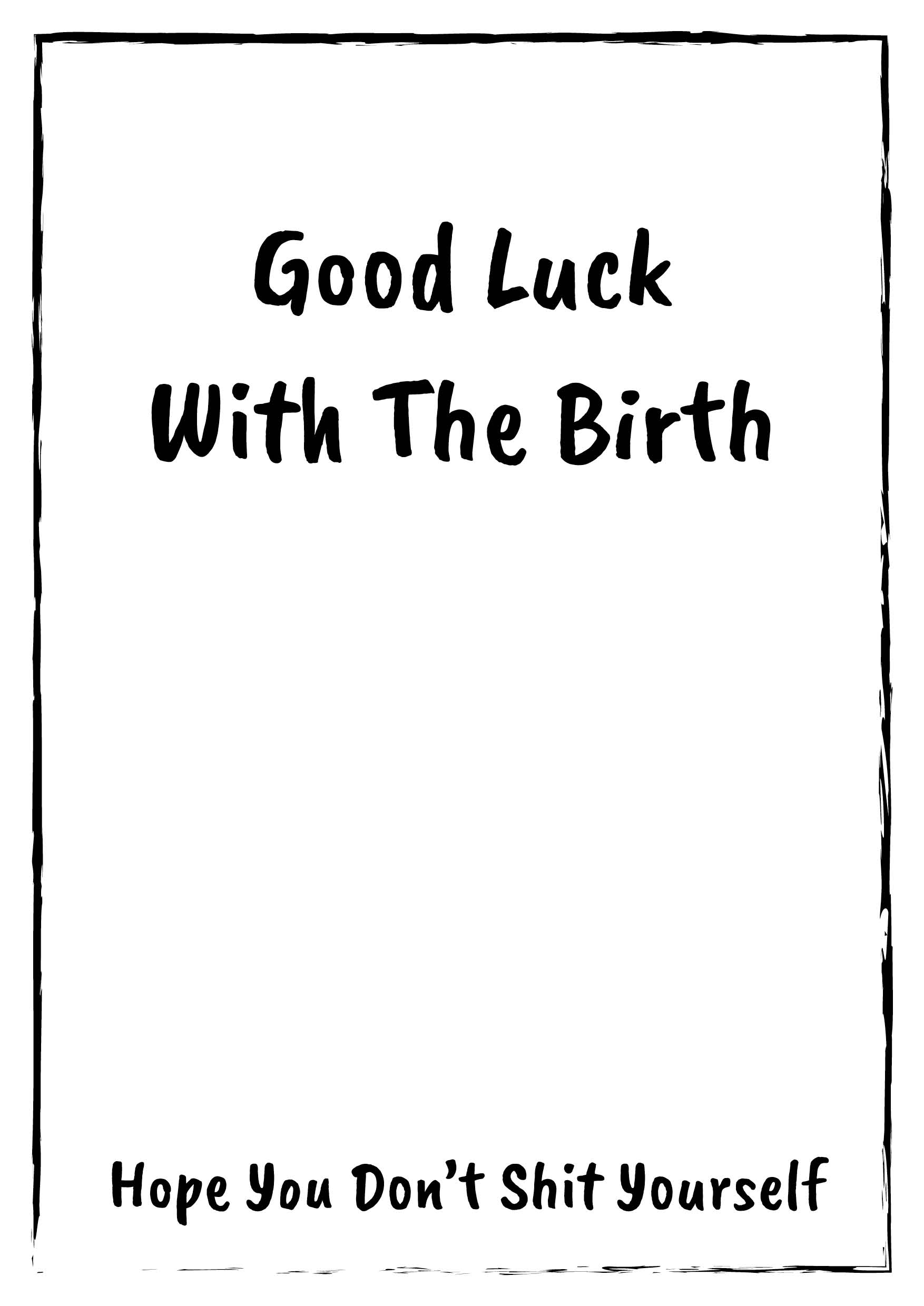 Hope You Don't Shit Yourself Personalised Baby Shower Maternity Leave Card