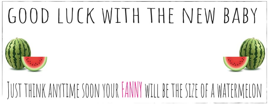 New Baby Watermelon Personalised Baby Shower Maternity Leave Banners