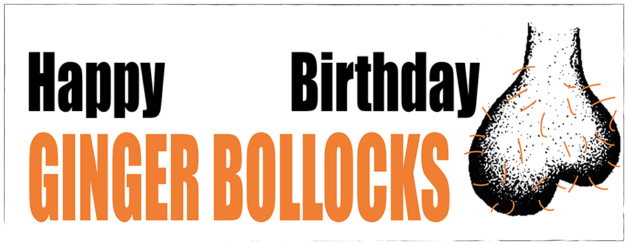 Ginger Bollocks Personalised Birthday Banners