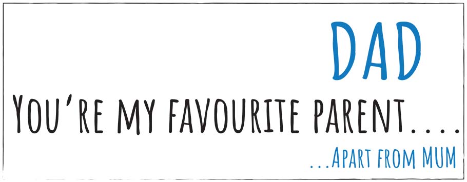 Favourite Parent Personalised Birthday Banners - Dad