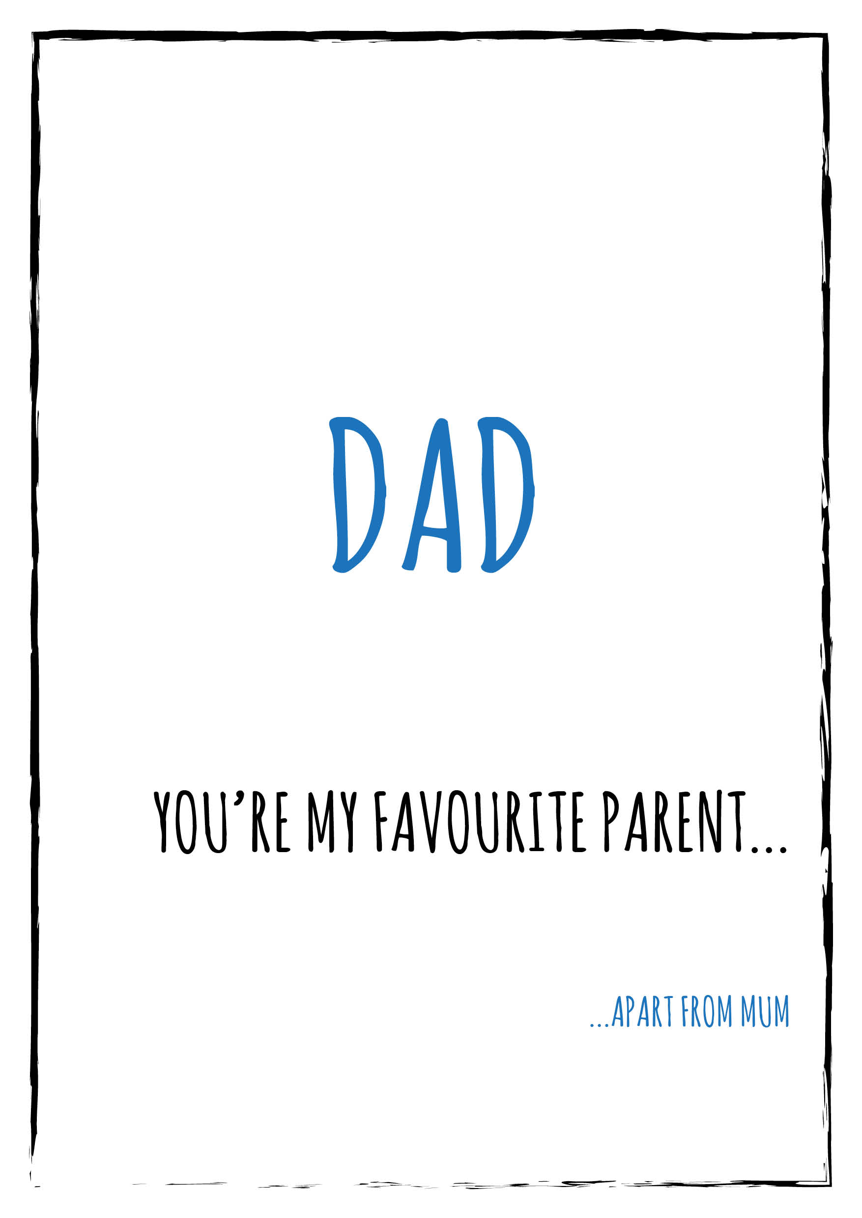Favourite Parent Personalised Birthday Card - Dad