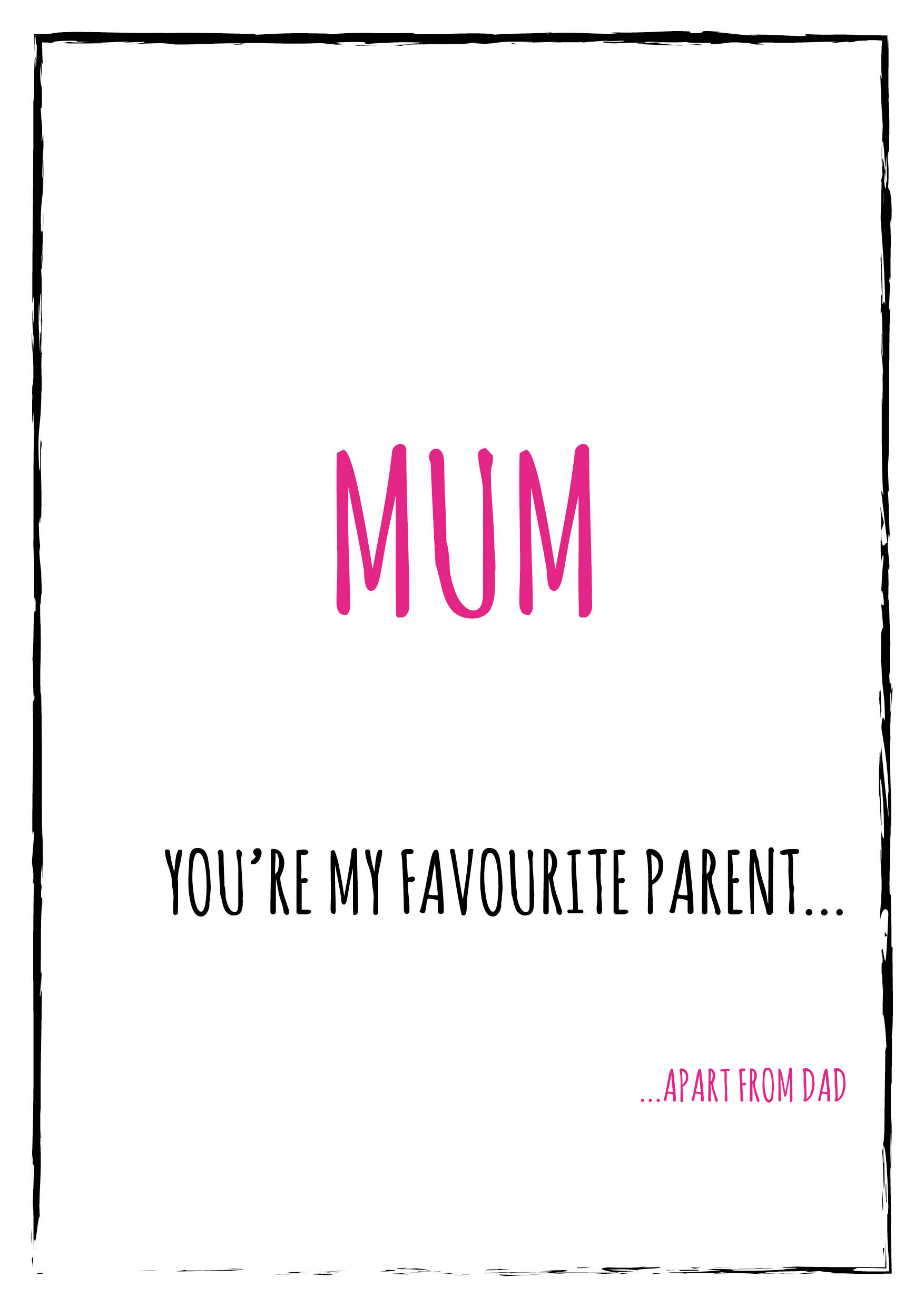 Favourite Parent Personalised Birthday Card - Mum