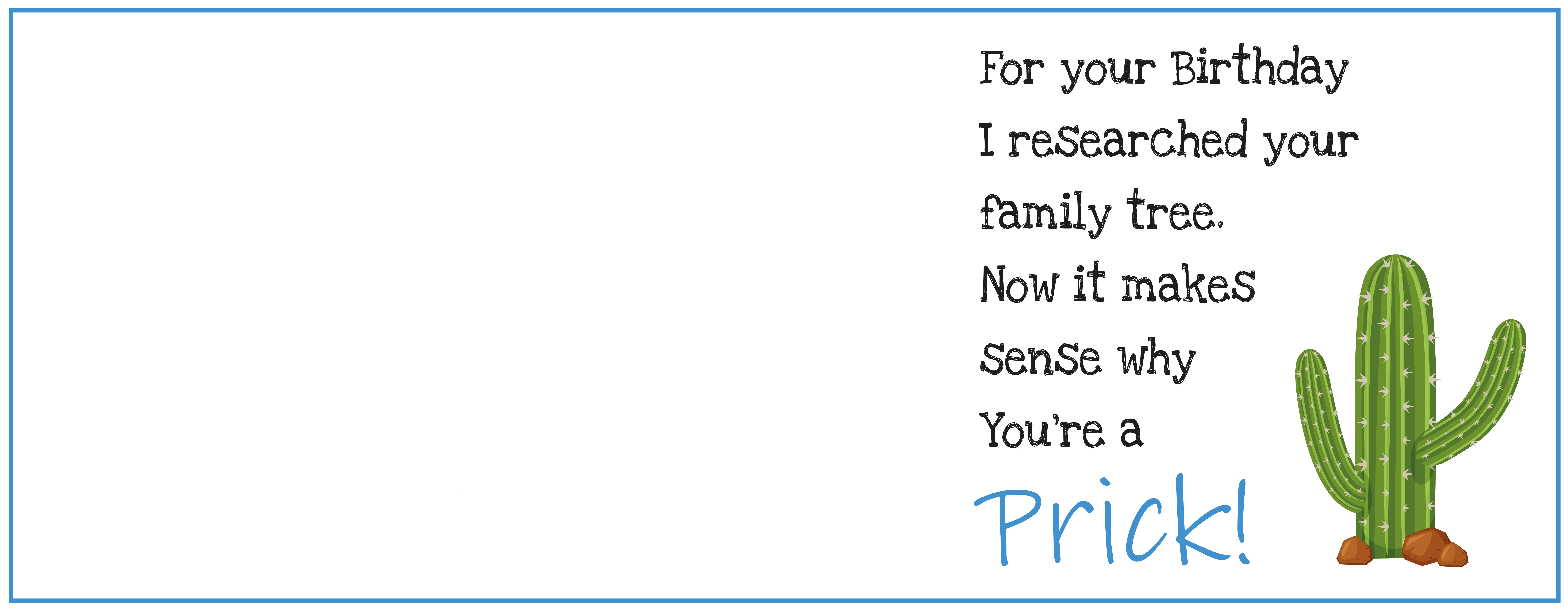 You're A Prick Personalised Birthday Banners