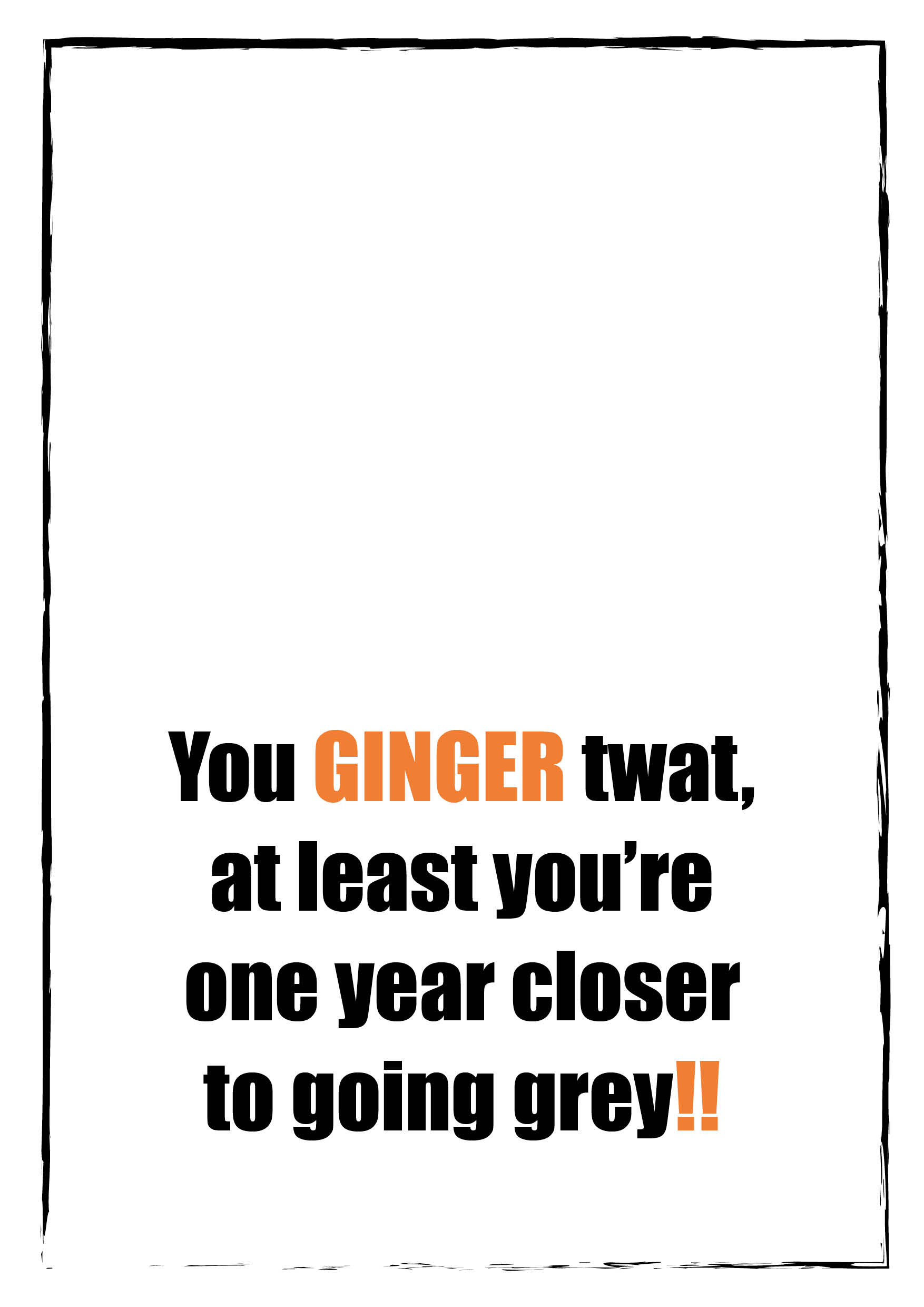 Ginger Twat Personalised Birthday Card