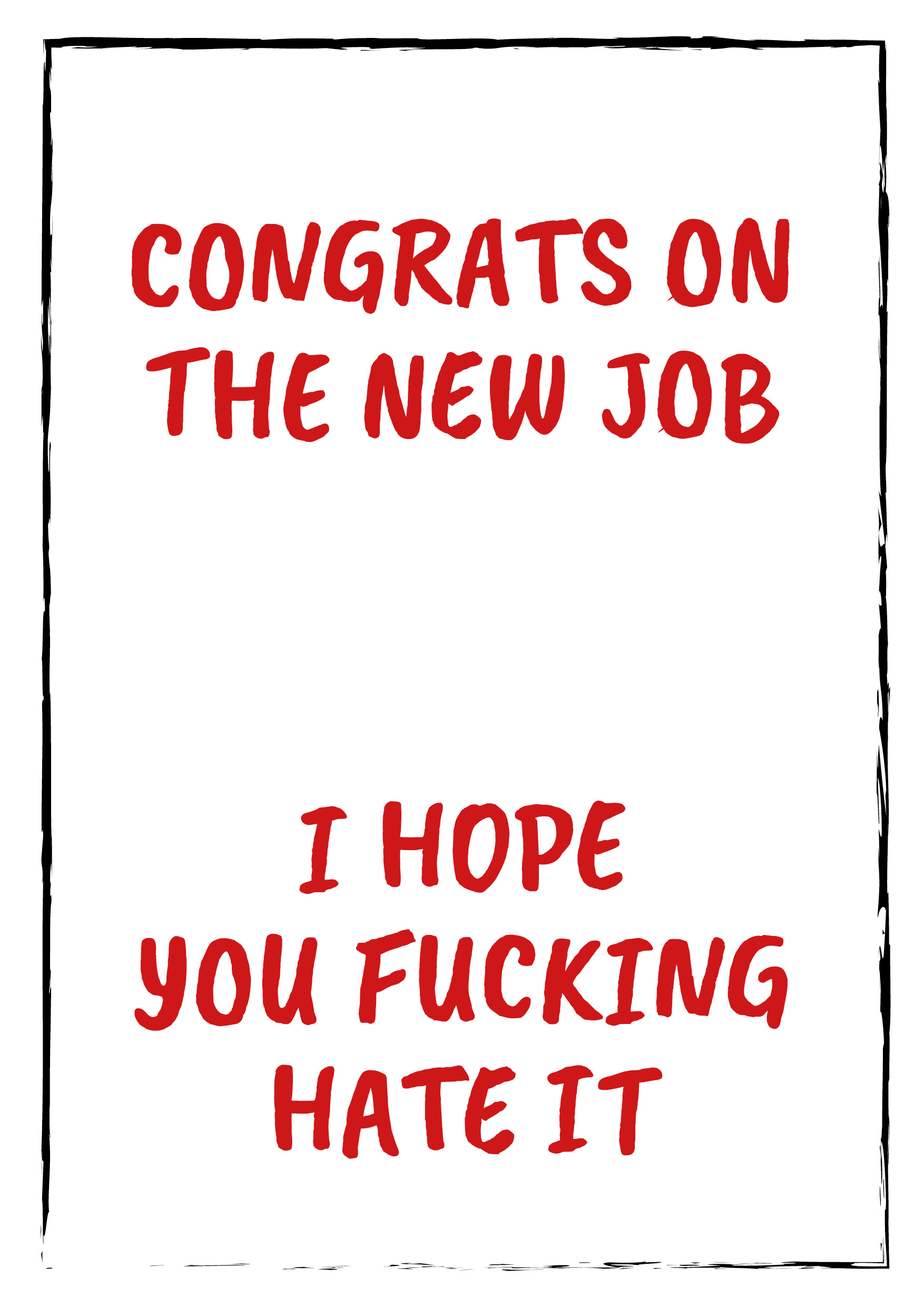 New Job I Hope You Hate It Personalised Leaving Cards
