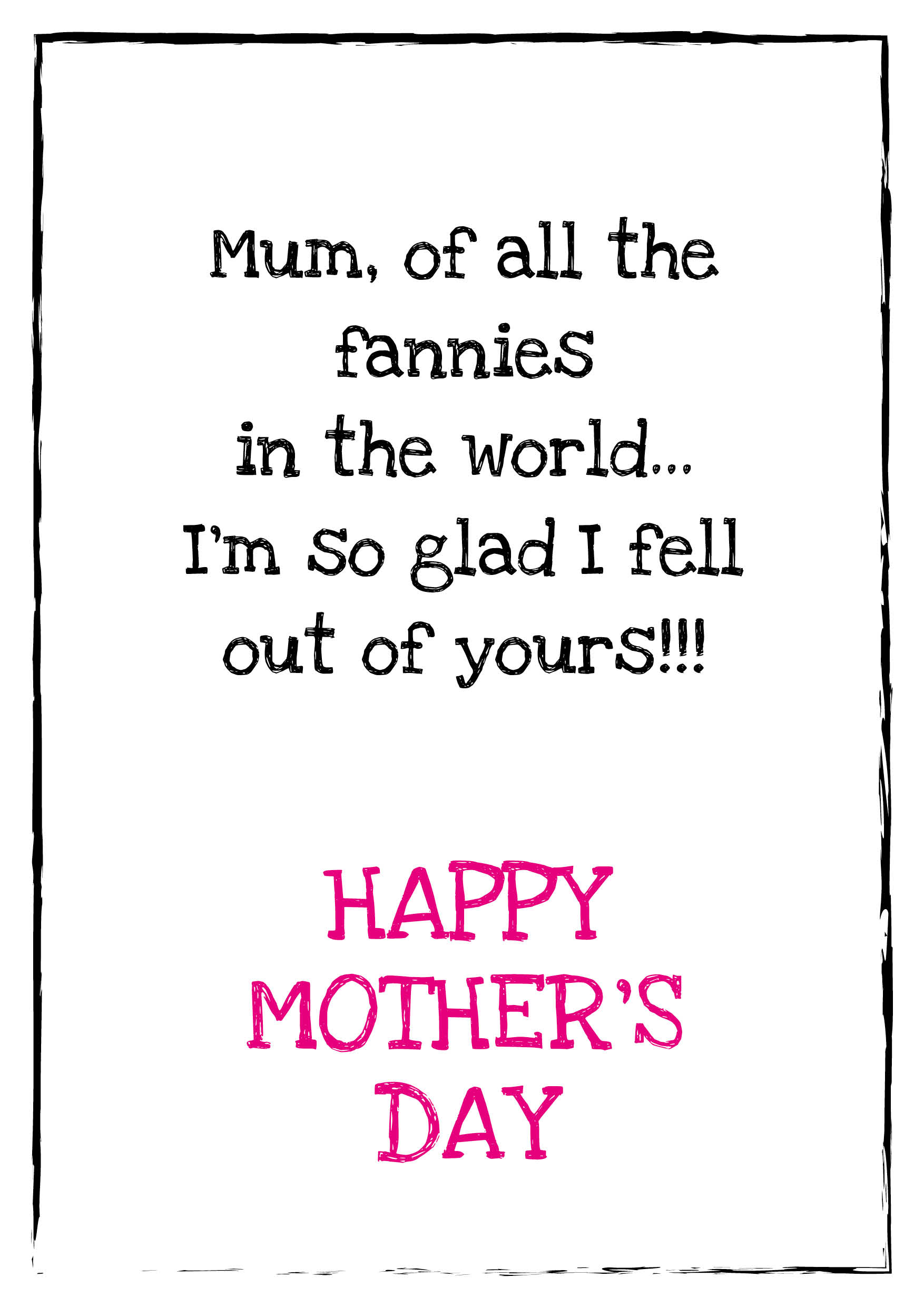 Mother's Day Fanny Card