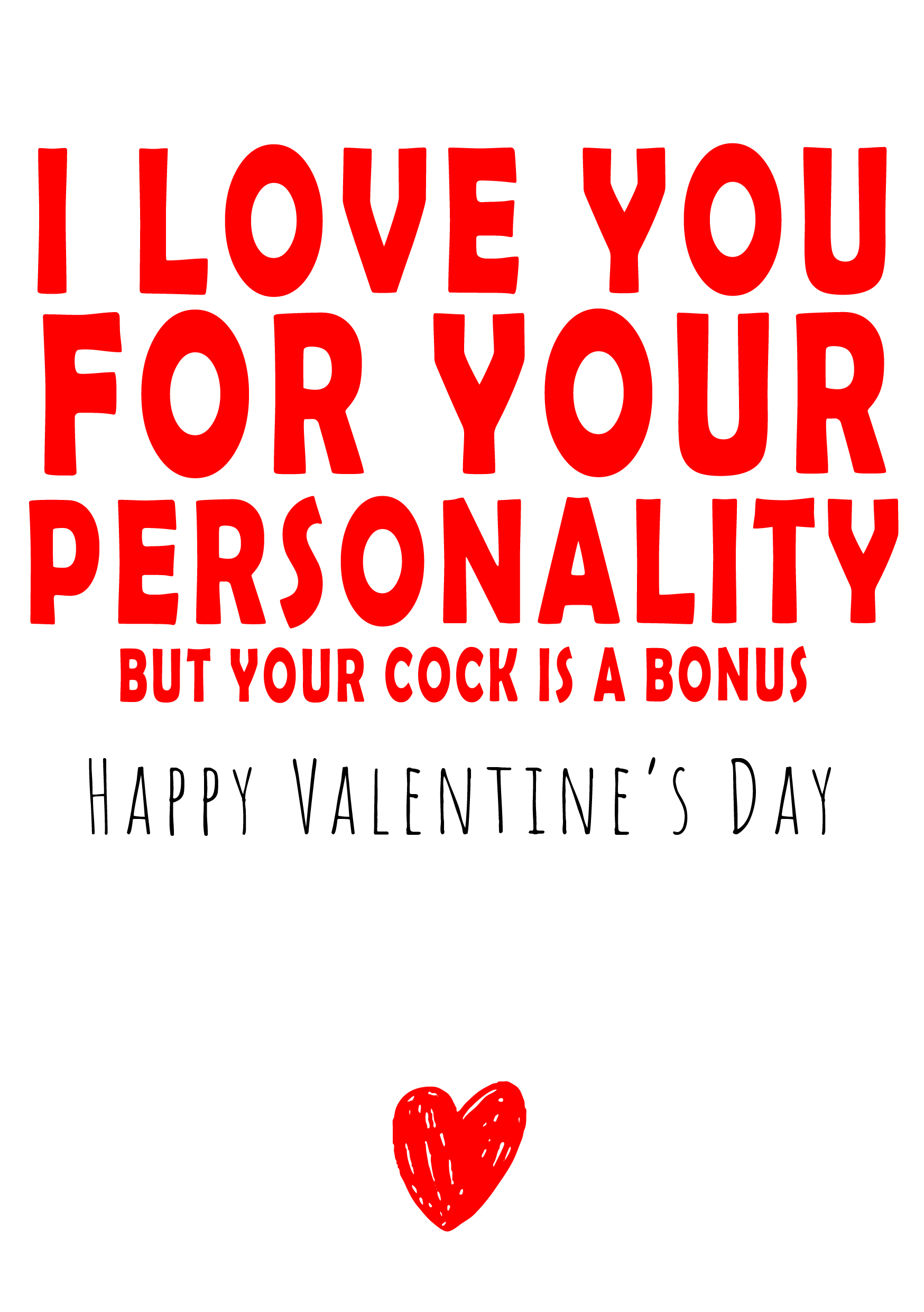 Your Cock Is A Bonus Valentine's Card