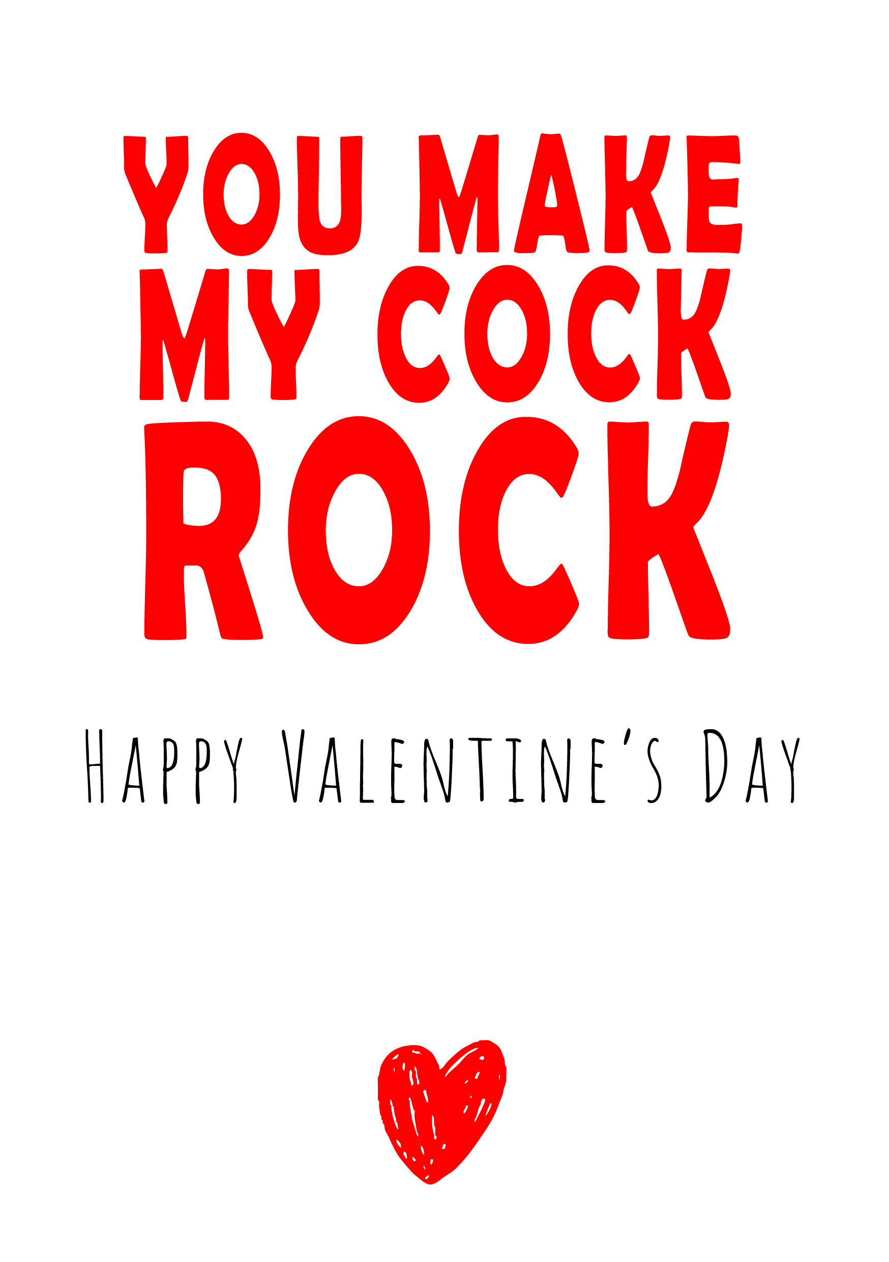 Cock Rock Valentine's Card