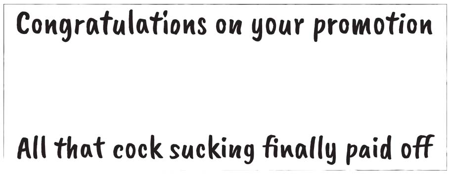 Cock Sucker Personalised Promotion Banners