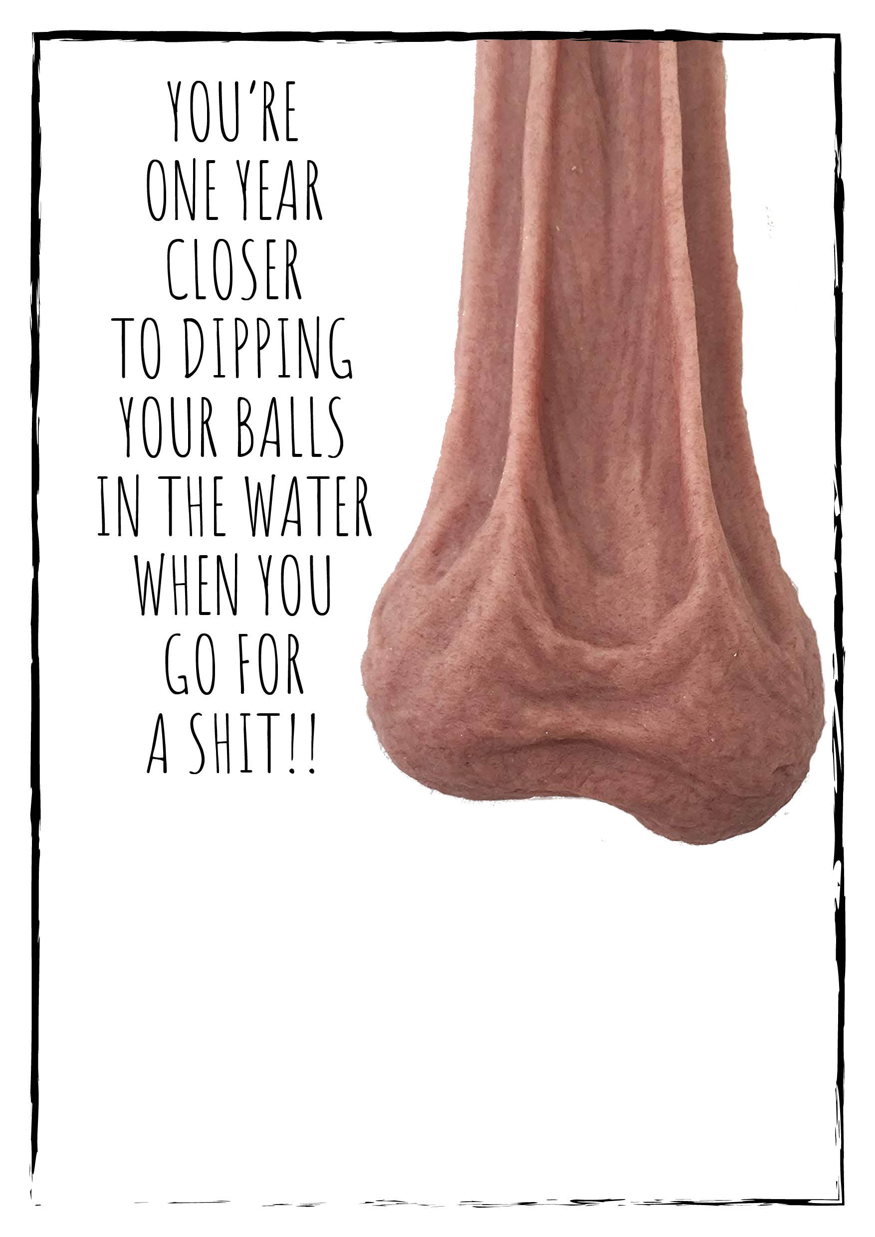 Dipping Bollocks Personalised Birthday Card