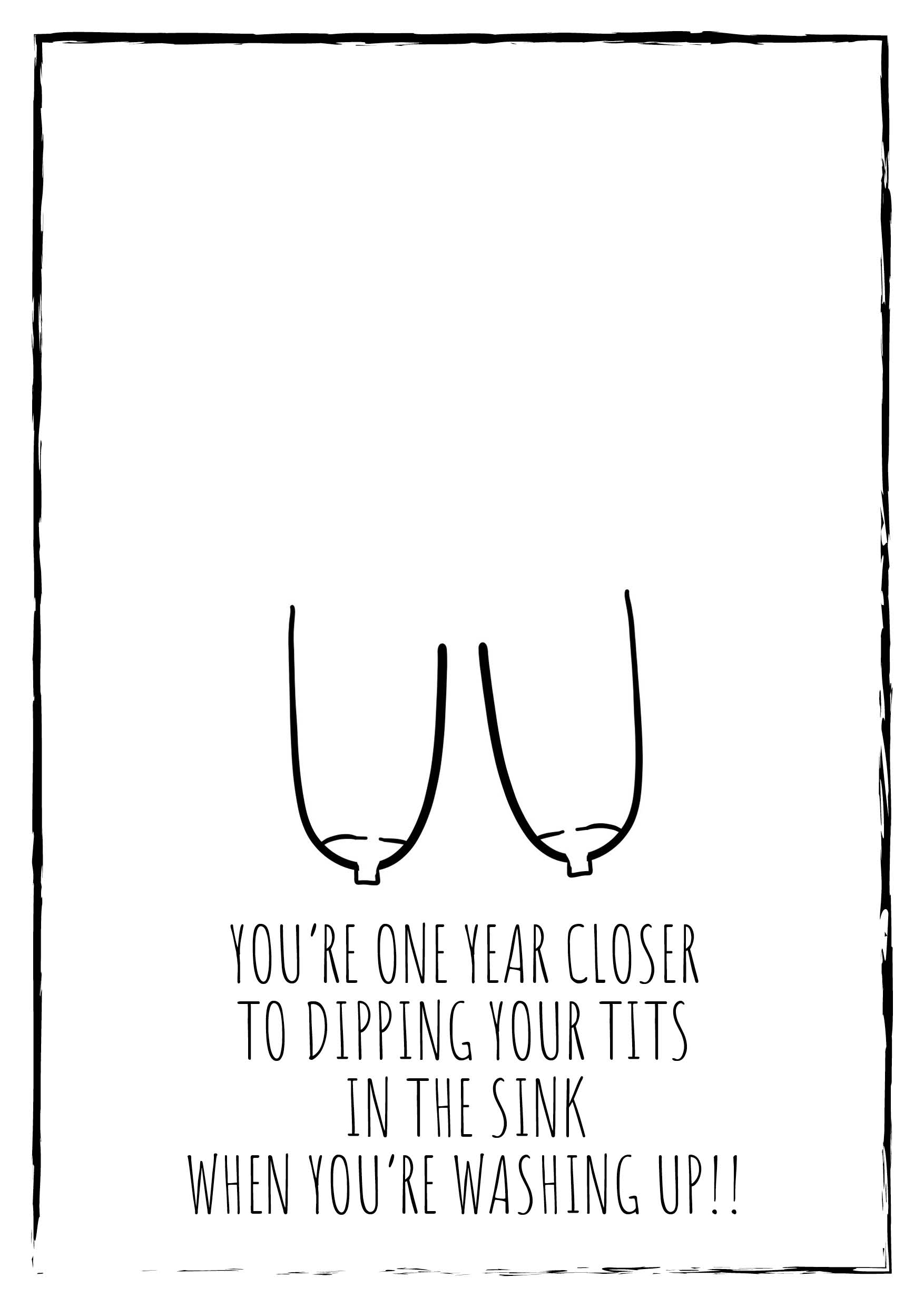 Dipping Tits Personalised Birthday Card