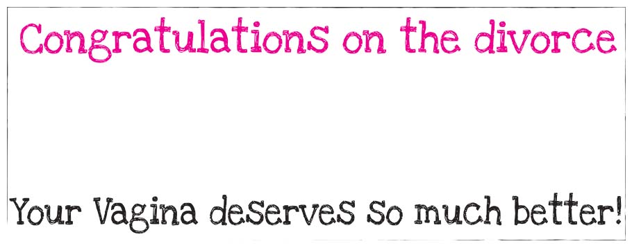 Vagina Deserves Better Personalised Divorce Banners