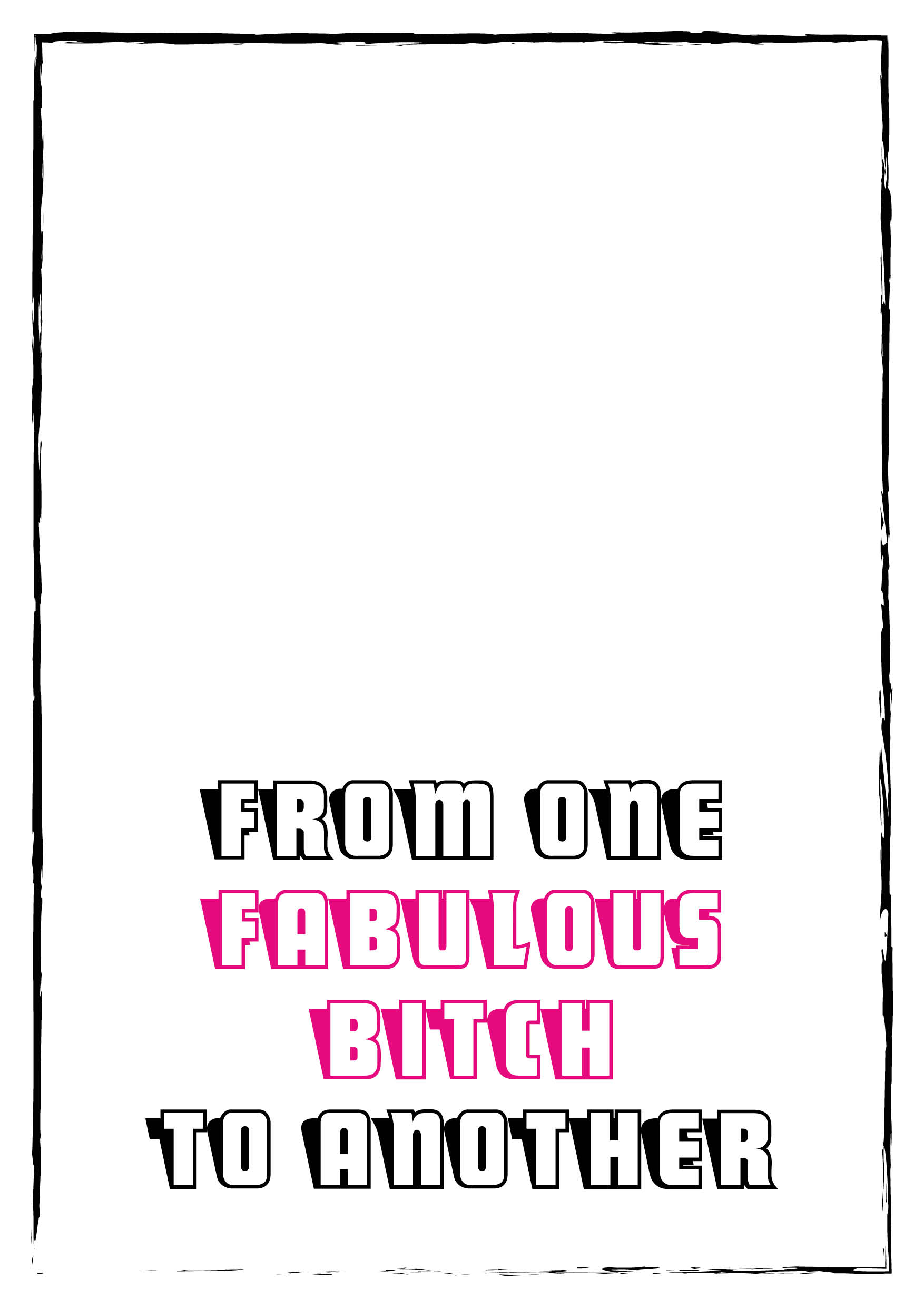 Fabulous Bitch Personalised Birthday Card