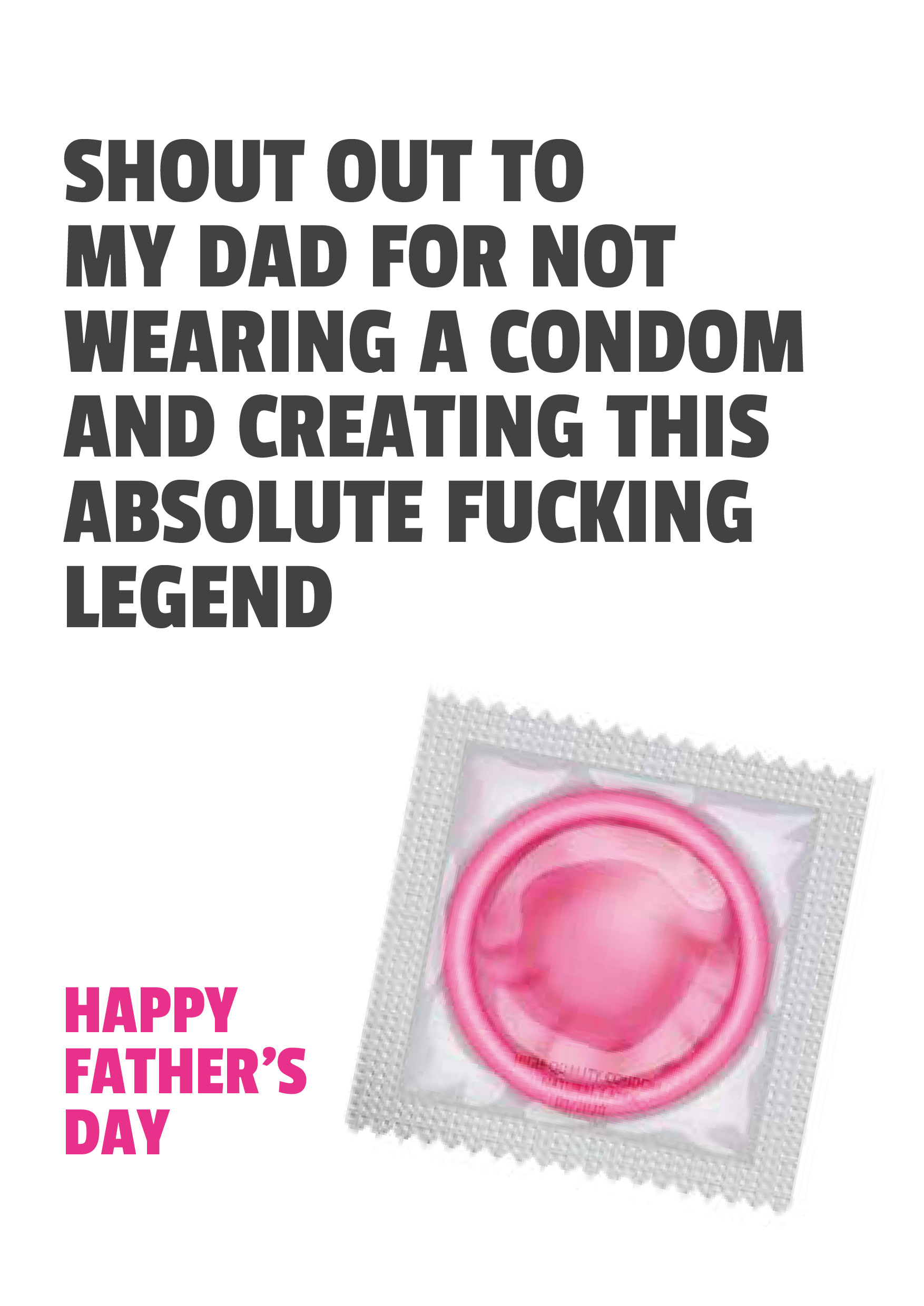 Father's Day Condom Card