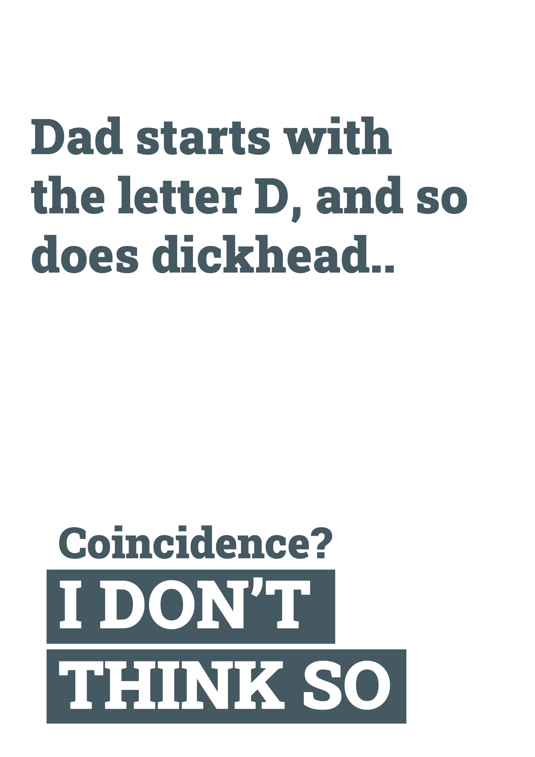 Father's Day Dad Starts With D Card