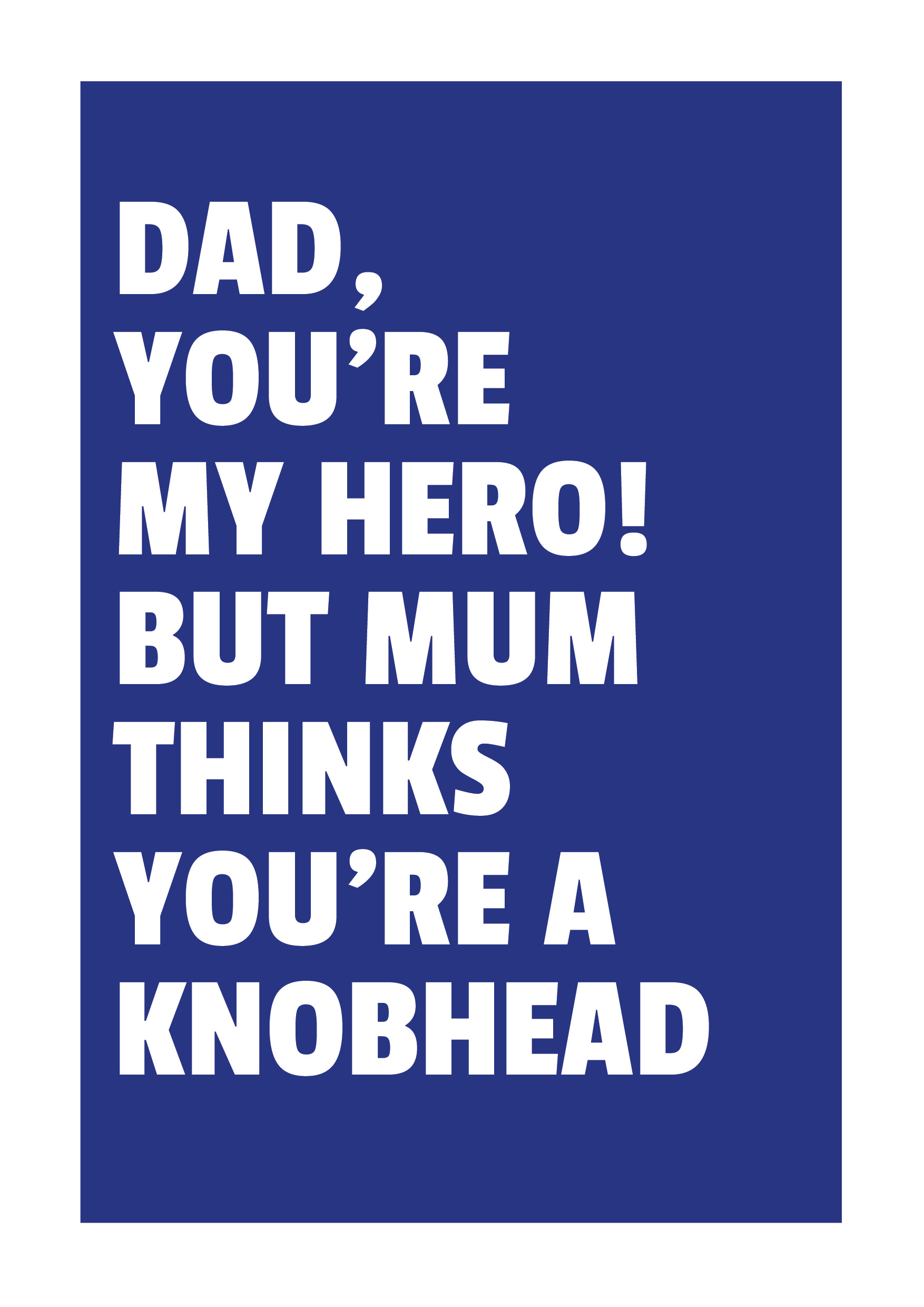 Father's Day Knobhead Card