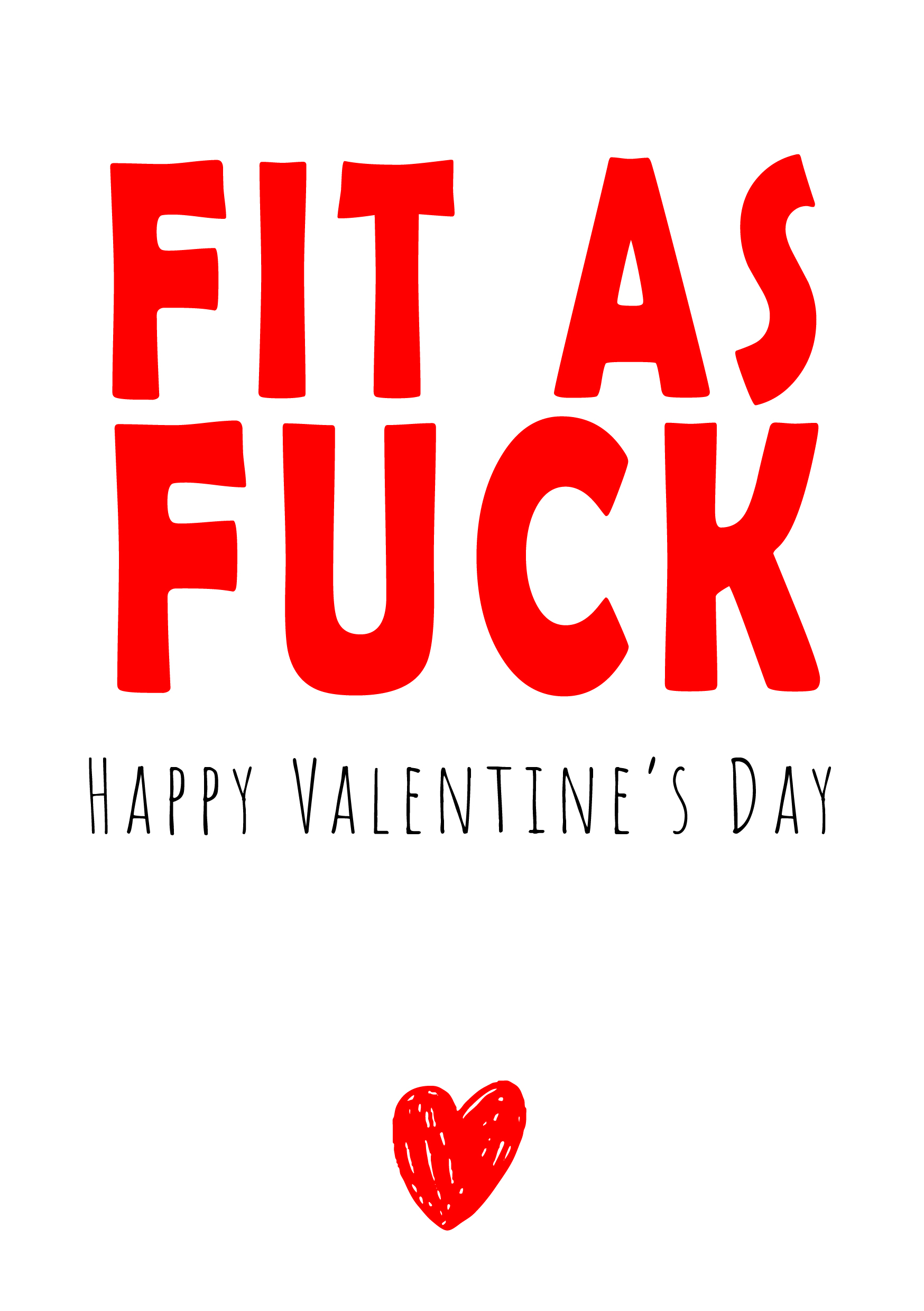 Fit As Fuck Valentine's Card