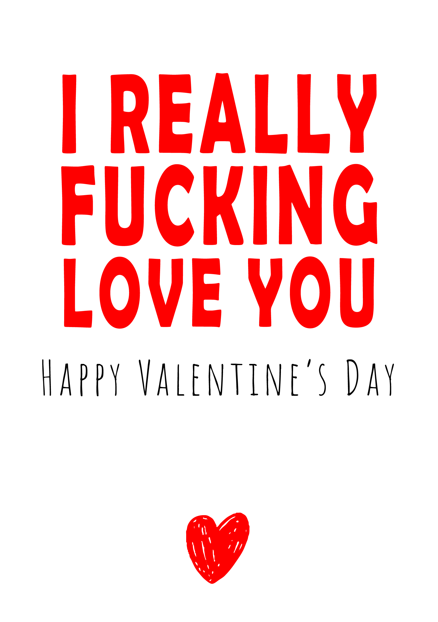 Fucking Love You Valentine's Card