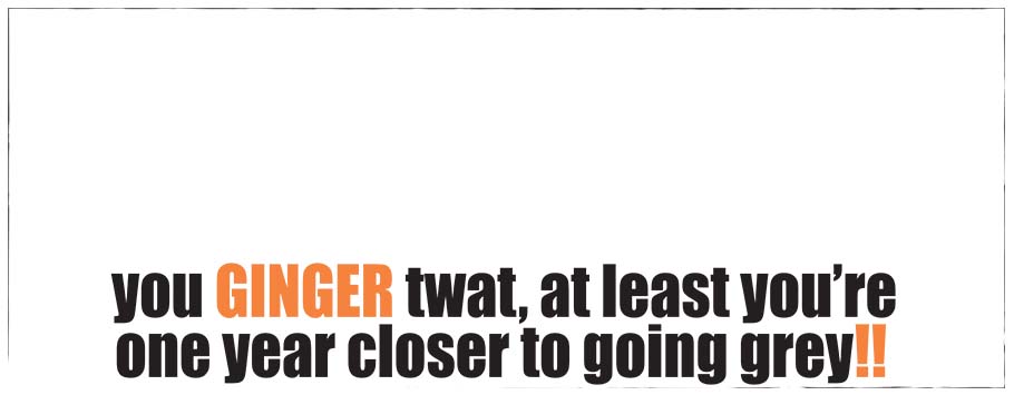 Ginger Twat Personalised Birthday Banners