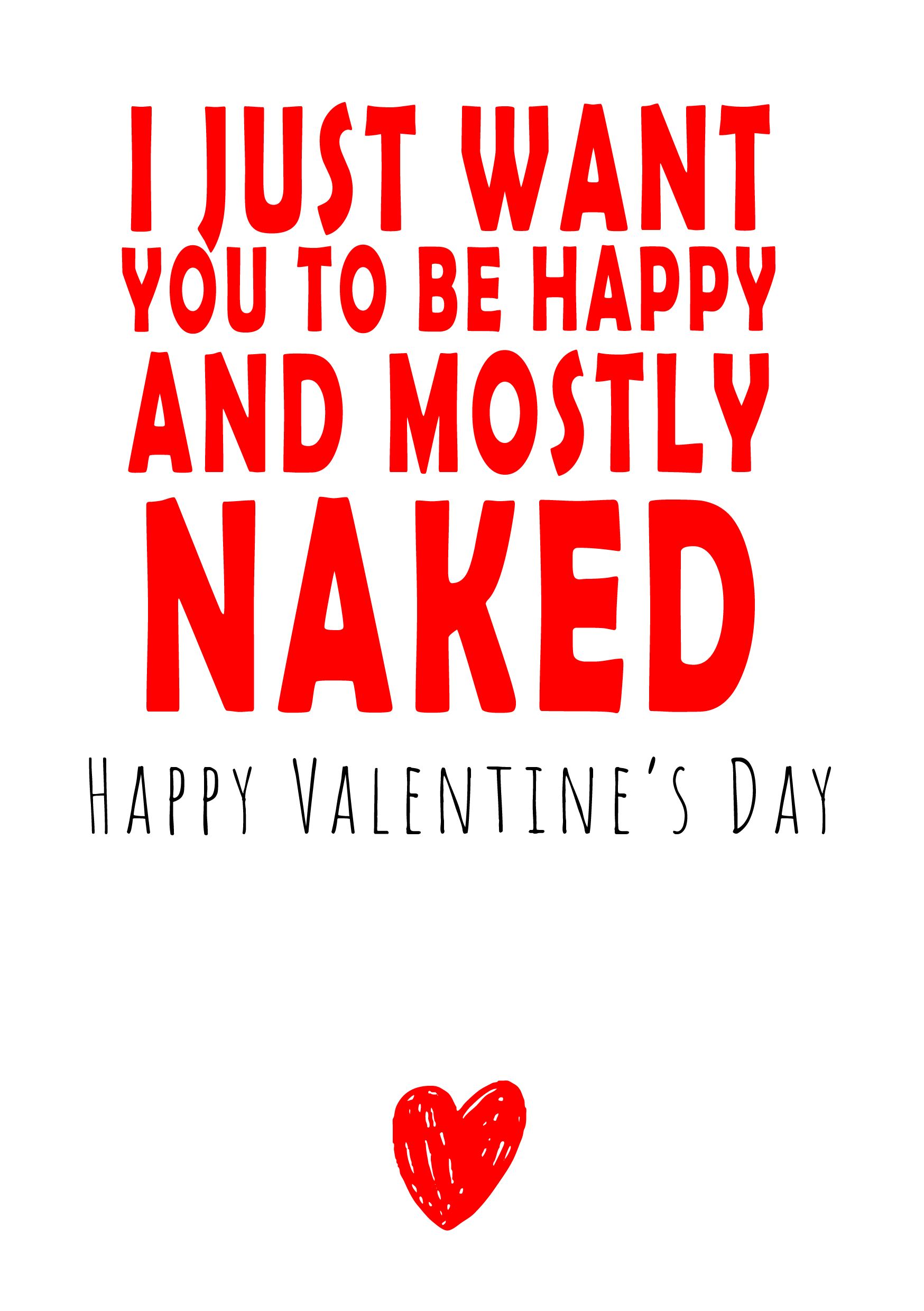 Happy And Naked Valentine's Card