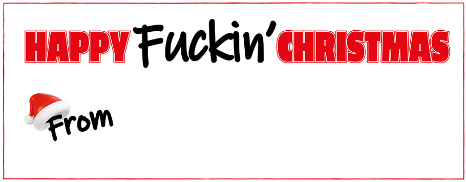 Happy Fuckin' Christmas Personalised Banners