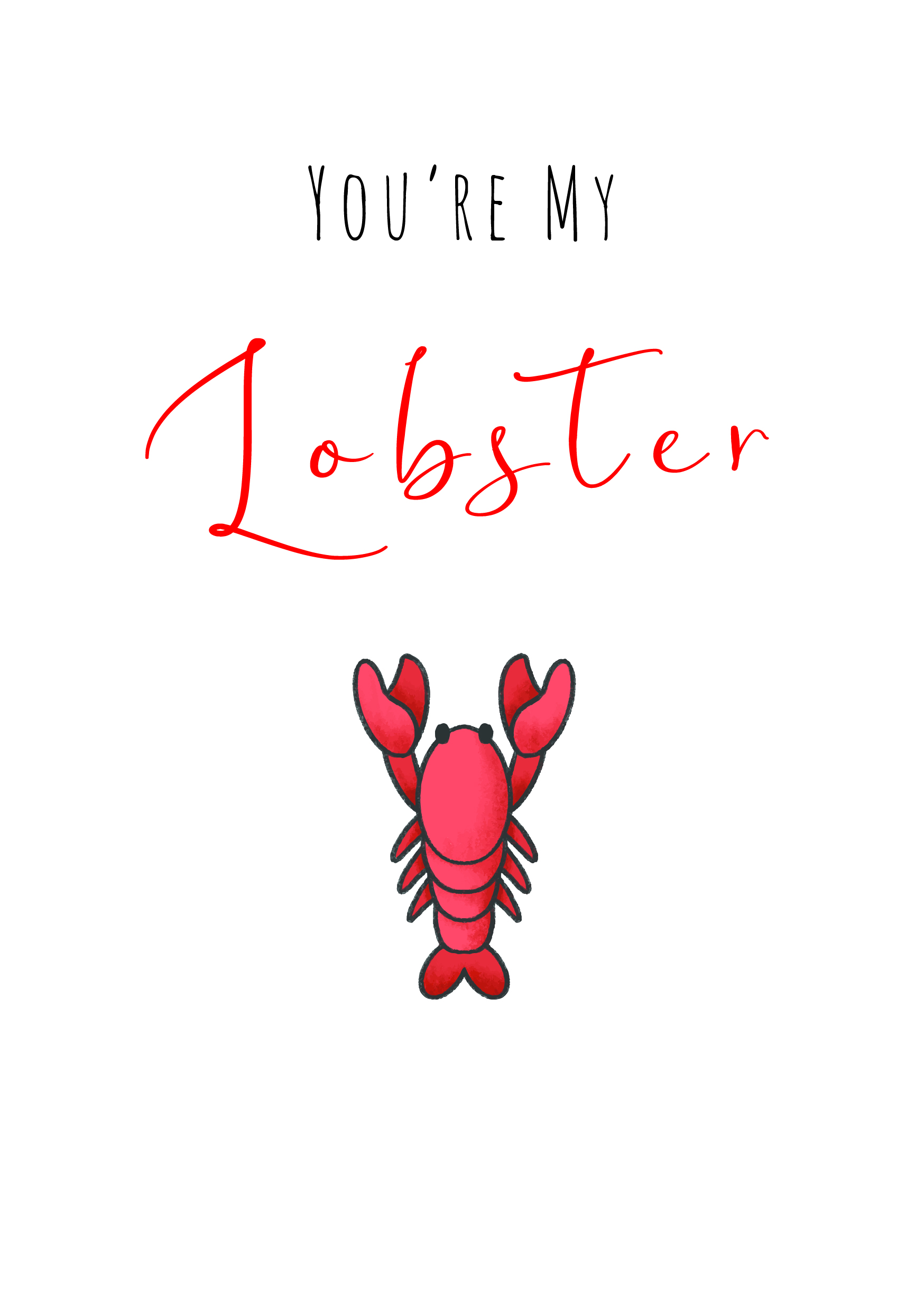 Lobster Valentine's Card