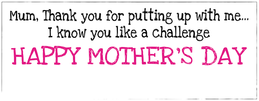 Mother's Day Putting Up With Me Personalised Banners