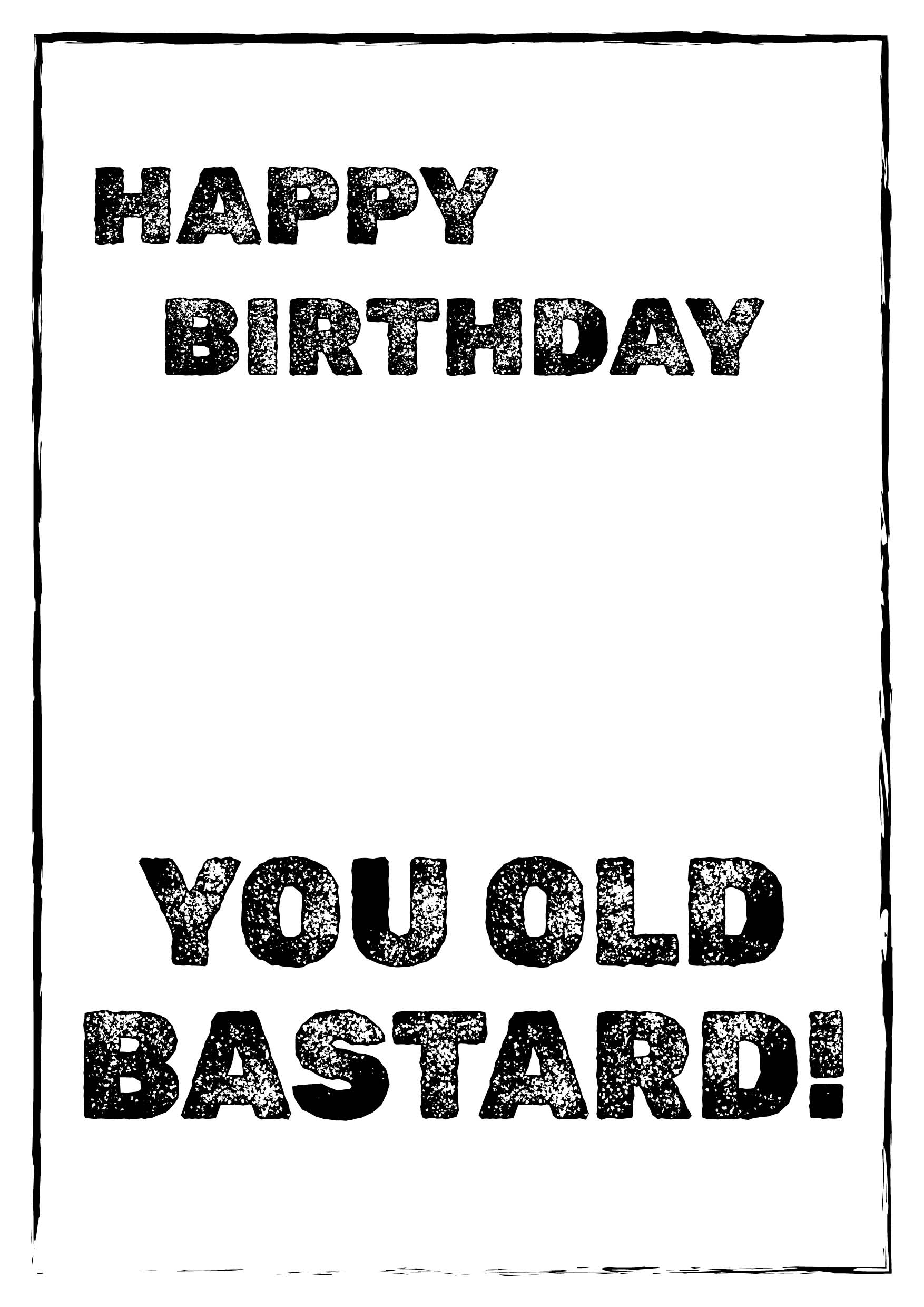 Old Bastard Personalised Birthday Card