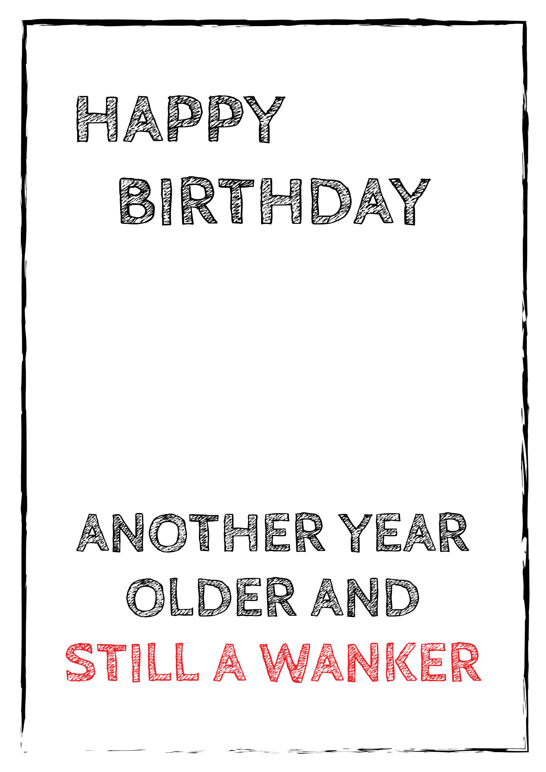 Still A Wanker Personalised Birthday Card