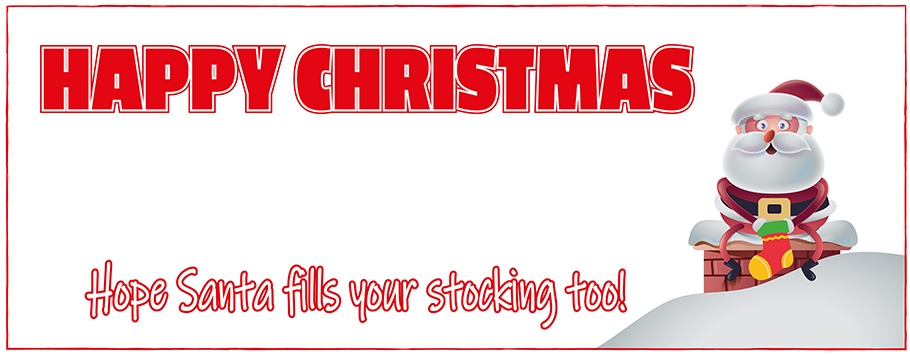 Hope Santa Fills Your Stocking Too! Personalised Christmas Banners