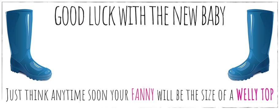 New Baby Welly Top Personalised Baby Shower Maternity Leave Banners