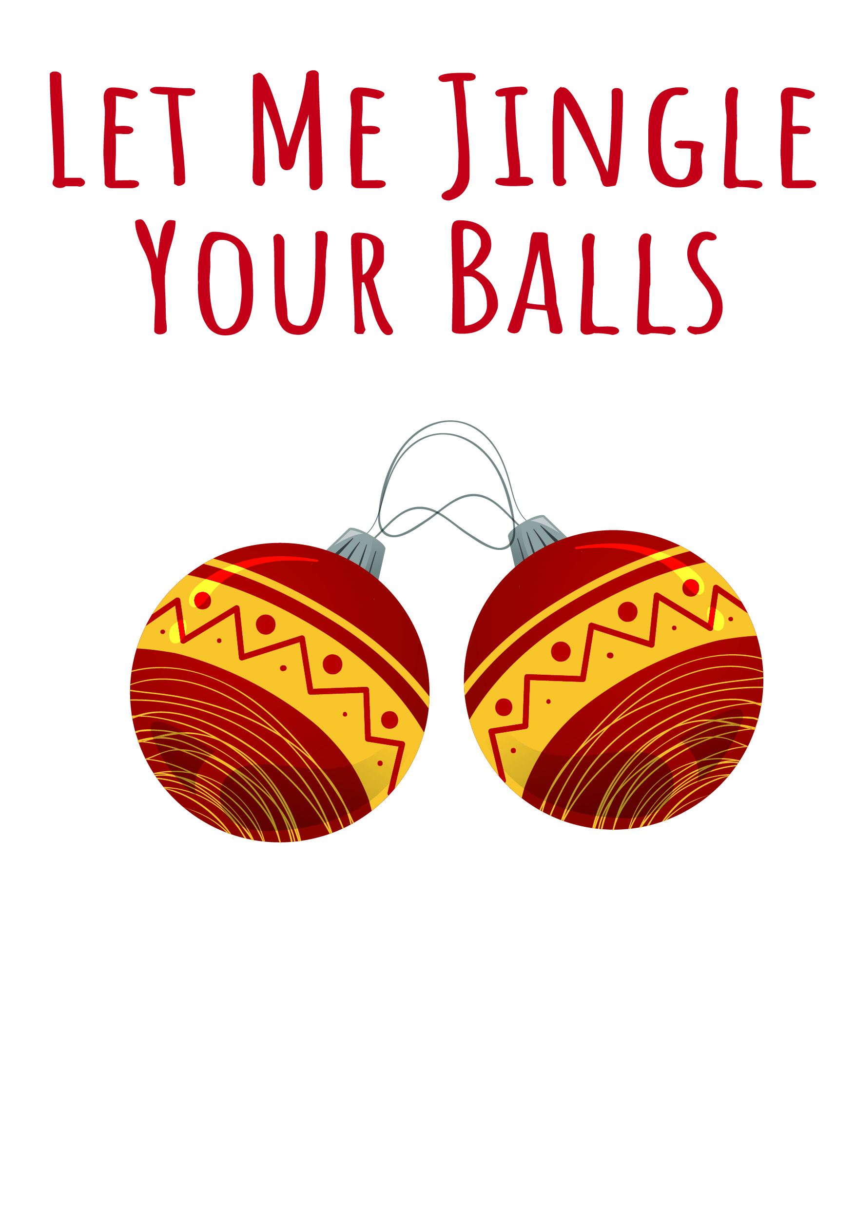 Jingle Balls Personalised Christmas Card